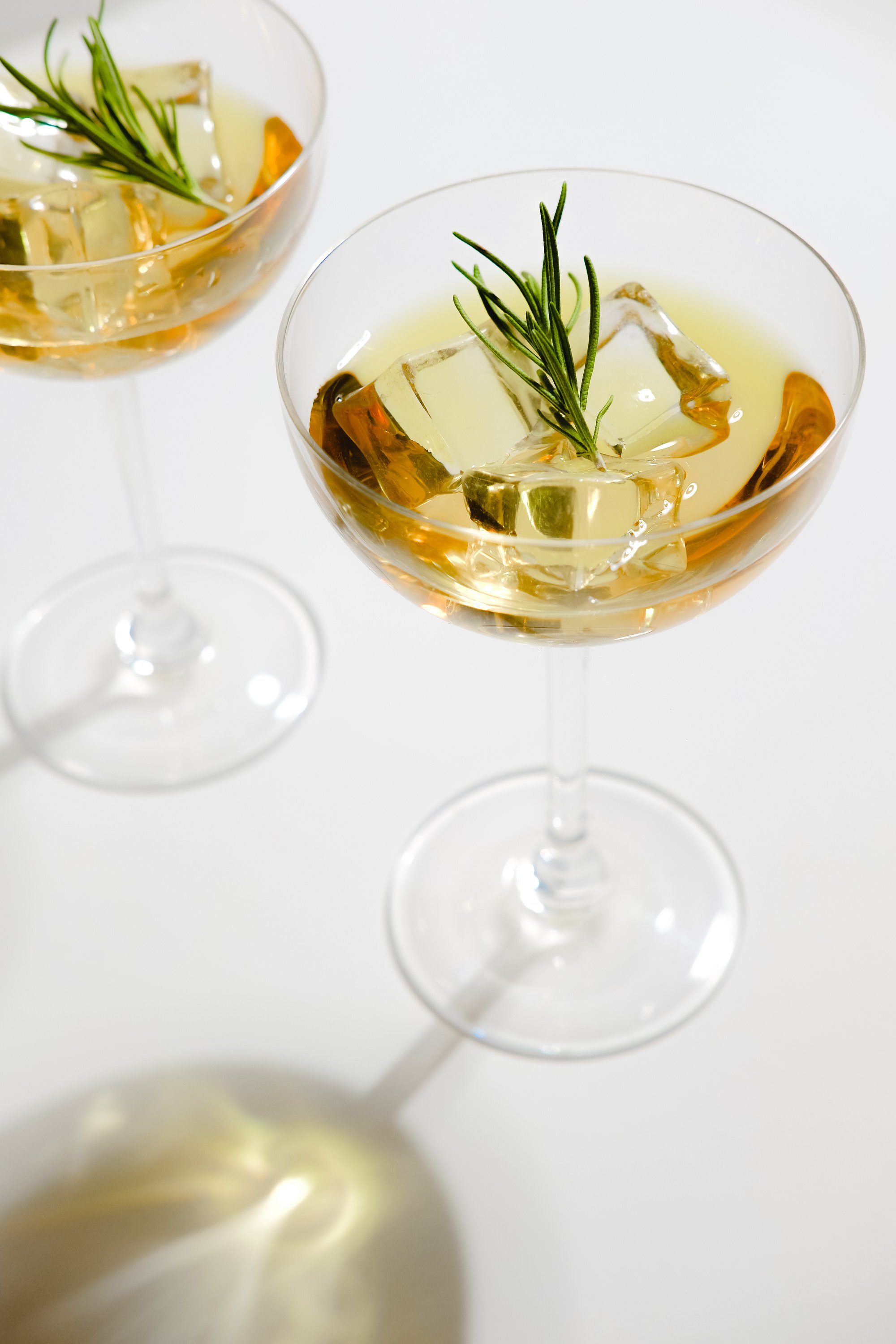 Assorted Cocktail Drinks in Glasses